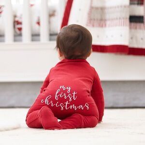 Pottery Barn Kids My First Christmas Organic Cotton Baby Pajama